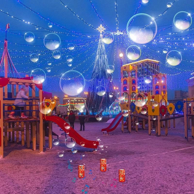 Automatic Fireworks Bubble Machine With Lights Sounds For Kids Outdoor Toys Pro Party Festival Celebrate Bubble Machines - Image 10