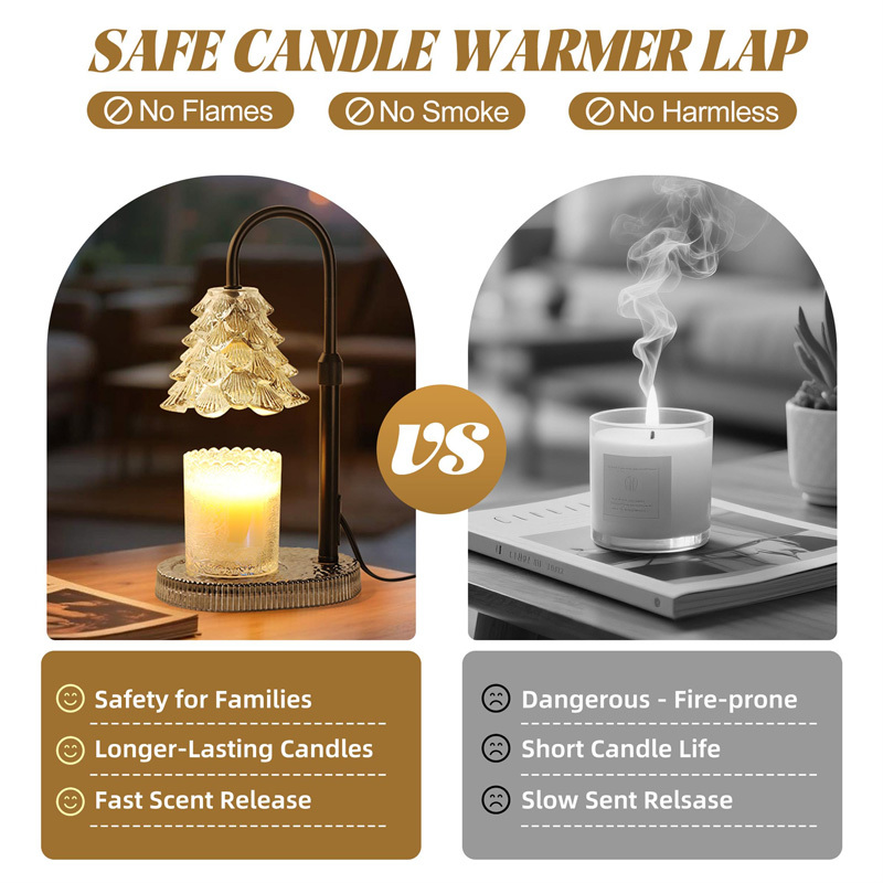 Candle Warmer Lamp With Timer & Dimmer , Adjustable Wax Melt Lamp For Jar Candles, Home Decor Accent - Image 3